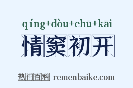 情窦初开是什么意思的图片